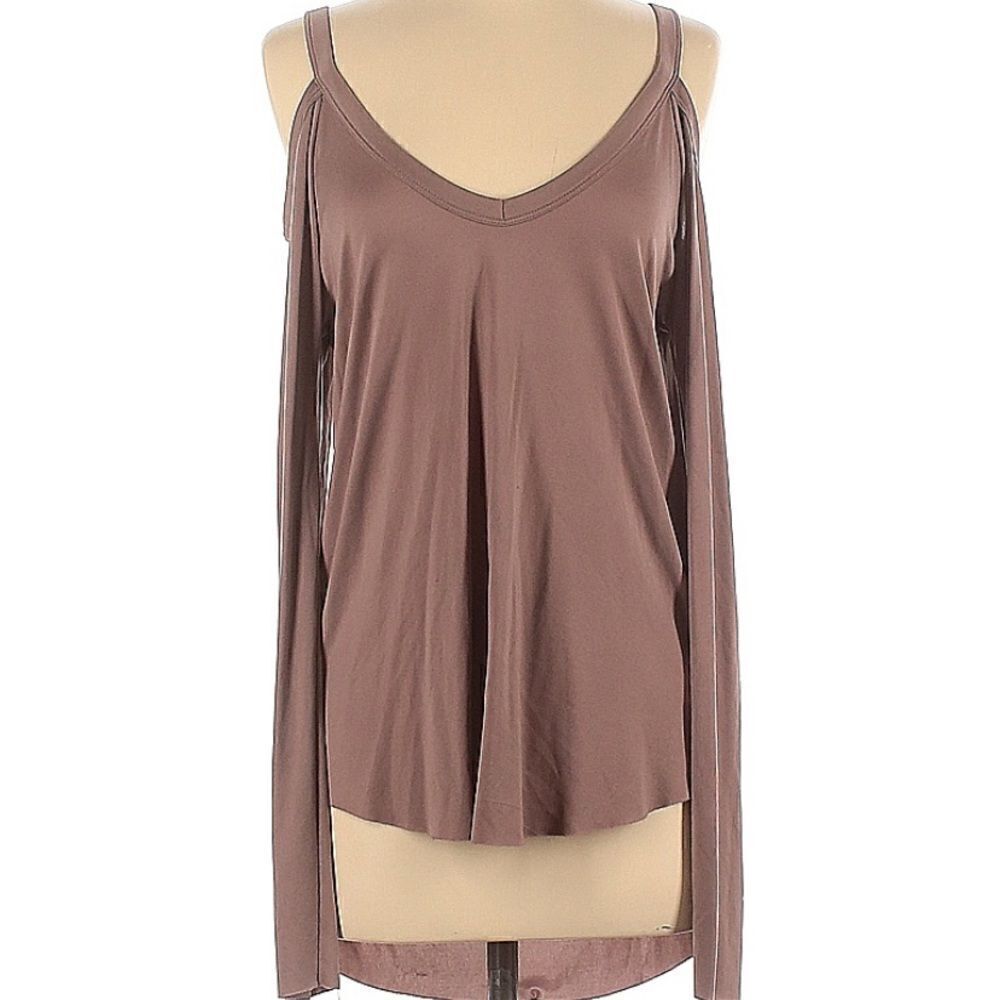 Pacsun Me to We Tan Cold Shoulder Top